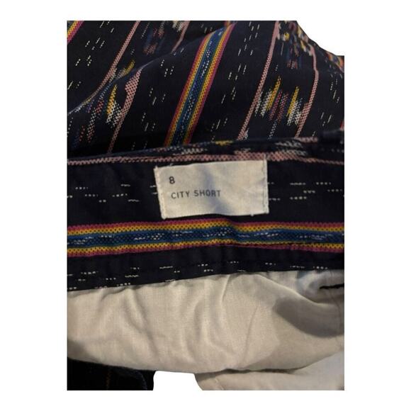Gap City Short Navy Blue Aztec Shorts Size 8 - Picture 4 of 5